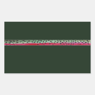Sticker Rectangulaire La truite arc-en-ciel de la peau