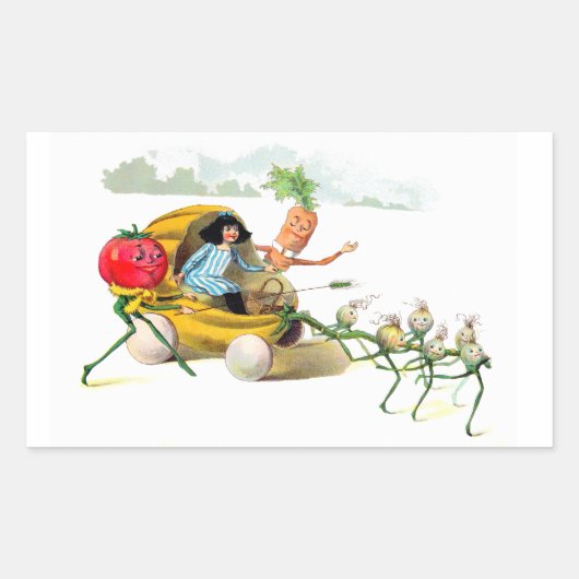 Sticker Rectangulaire La vengeance des Vege-Hommes (Devant)