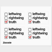 Sticker Rectangulaire La vérité est l'outil de réponse (Feuille)