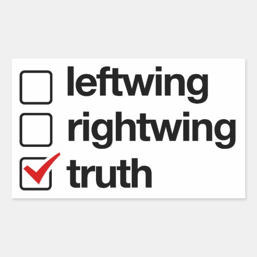 Sticker Rectangulaire La vérité est l'outil de réponse (Devant)