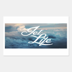 Sticker Rectangulaire La vie de jet