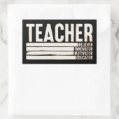 Sticker Rectangulaire La vie d'enseignant rentrée scolaire (Sac)