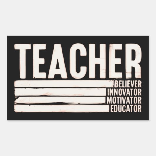 Sticker Rectangulaire La vie d'enseignant rentrée scolaire (Devant)