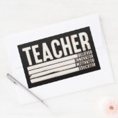 Sticker Rectangulaire La vie d'enseignant rentrée scolaire (Enveloppe)