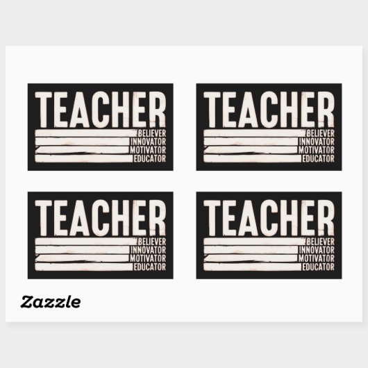 Sticker Rectangulaire La vie des enseignants Retour à l'école (Feuille)