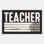 Sticker Rectangulaire La vie des enseignants Retour à l'école (Devant)