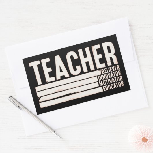 Sticker Rectangulaire La vie des enseignants Retour à l'école (Enveloppe)