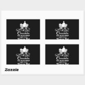 Sticker Rectangulaire La vie est comme une boîte de chocolat (Feuille)