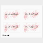 Sticker Rectangulaire La vie est trop courte pour attendre (Feuille)