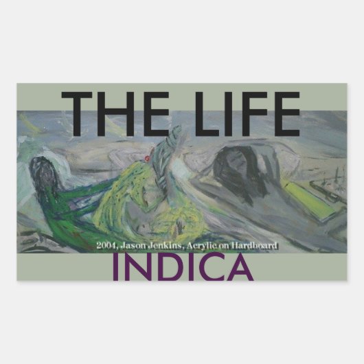 STICKER RECTANGULAIRE LA VIE INDICA (Devant)