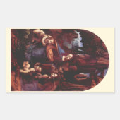 Sticker Rectangulaire La Vierge aux rochers de Léonard de Vinci (Devant)