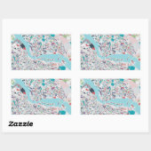 Sticker Rectangulaire La ville d'Amsterdam (Feuille)