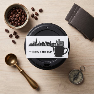Sticker Rectangulaire La ville et la coupe Chicago Skyline