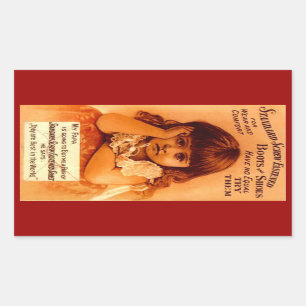 Sticker Rectangulaire La vis vintage de la publicité d'autocollant a