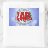 STICKER RECTANGULAIRE LAB PHLEBOTOMISTE NOËL (Sac)