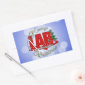 STICKER RECTANGULAIRE LAB PHLEBOTOMISTE NOËL (Enveloppe)