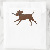 Sticker Rectangulaire Laboratoire de chocolat LR avec bâton (Sac)