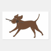 Sticker Rectangulaire Laboratoire de chocolat LR avec bâton (Devant)