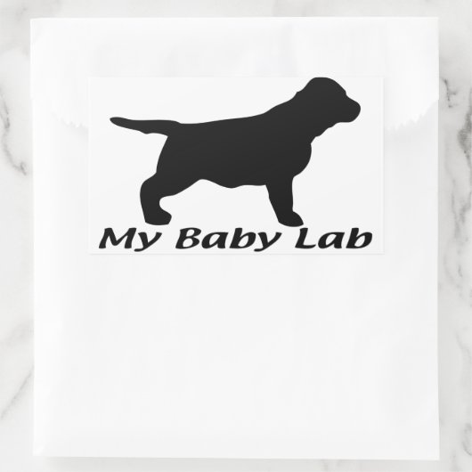 Sticker Rectangulaire Labrador Retriever (Sac)