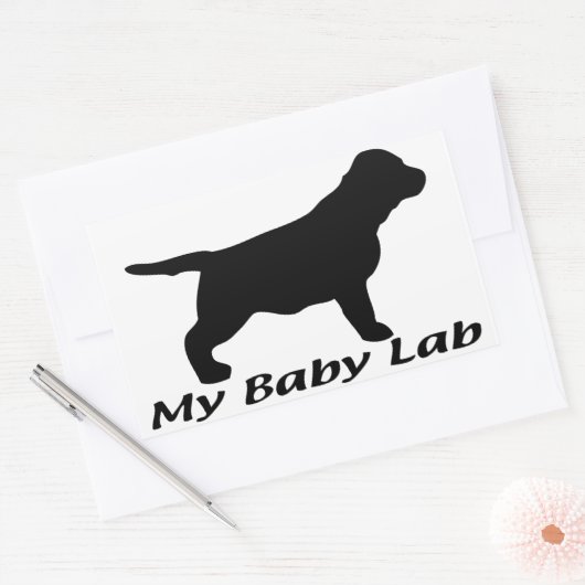 Sticker Rectangulaire Labrador Retriever (Enveloppe)