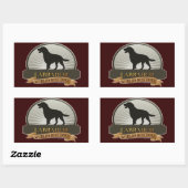 Sticker Rectangulaire Labrador Retriever (Feuille)