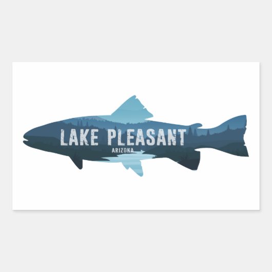 Sticker Rectangulaire Lac Agréable Arizona Fish (Devant)