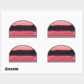 Sticker Rectangulaire Lac Agréable Arizona Red Sunrise (Feuille)