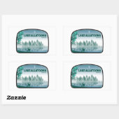 Sticker Rectangulaire Lac Allatoona Georgia Deer (Feuille)