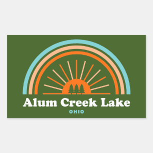 Sticker Rectangulaire Lac Alum Creek Rainbow