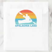 Sticker Rectangulaire Lac Apalachia Caroline du Nord Kayak (Sac)