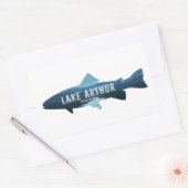 Sticker Rectangulaire Lac Arthur Pennsylvanie Poisson (Enveloppe)