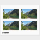 Sticker Rectangulaire Lac Avalanche II dans le parc national Glacier (Feuille)