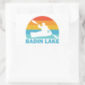Sticker Rectangulaire Lac Badin Caroline du Nord Kayak (Sac)