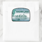 Sticker Rectangulaire Lac Badin Nord Carolina Deer (Sac)