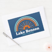 Sticker Rectangulaire Lac Benson Caroline du Nord Arc en ciel (Enveloppe)