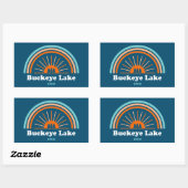 Sticker Rectangulaire Lac Buckeye Ohio Arc-en-ciel (Feuille)