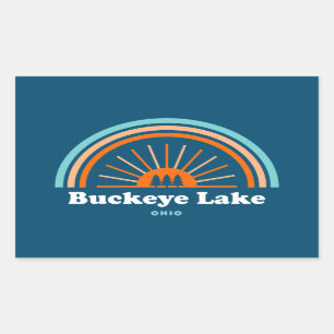 Sticker Rectangulaire Lac Buckeye Ohio Arc-en-ciel