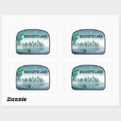 Sticker Rectangulaire Lac Buckeye Ohio Deer (Feuille)