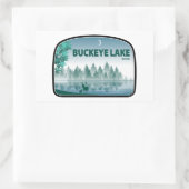 Sticker Rectangulaire Lac Buckeye Ohio Deer (Sac)
