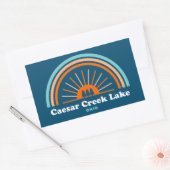 Sticker Rectangulaire Lac Caesar Creek Ohio Rainbow (Enveloppe)