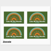 Sticker Rectangulaire Lac Des Ozarks Missouri Arc-En-Ciel (Feuille)