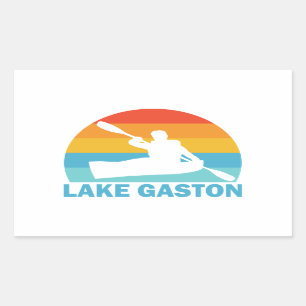 Sticker Rectangulaire Lac Gaston Caroline du Nord Virginie Kayak