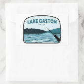 Sticker Rectangulaire Lac Gaston Caroline du Nord Virginie Rod de pêche (Sac)