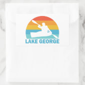 Sticker Rectangulaire Lac George New York Kayak (Sac)