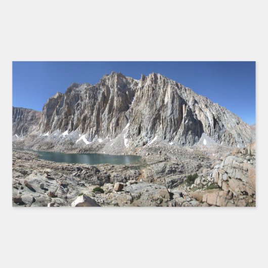 Sticker Rectangulaire Lac Guitar et Mt Whitney - sentier John Muir (Devant)