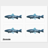 Sticker Rectangulaire Lac Lavon Texas Fish (Feuille)