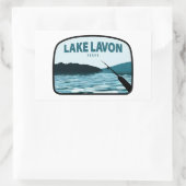 Sticker Rectangulaire Lac Lavon Texas Fishing Rod (Sac)