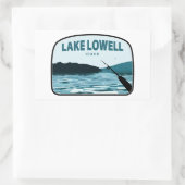 Sticker Rectangulaire Lac Lowell Idaho Cabane de pêche (Sac)