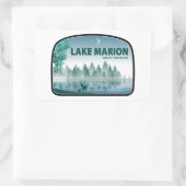 Sticker Rectangulaire Lac Marion Caroline du Sud Deer (Sac)