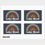 Sticker Rectangulaire Lac Mead Nevada Arizona Arc en ciel (Feuille)